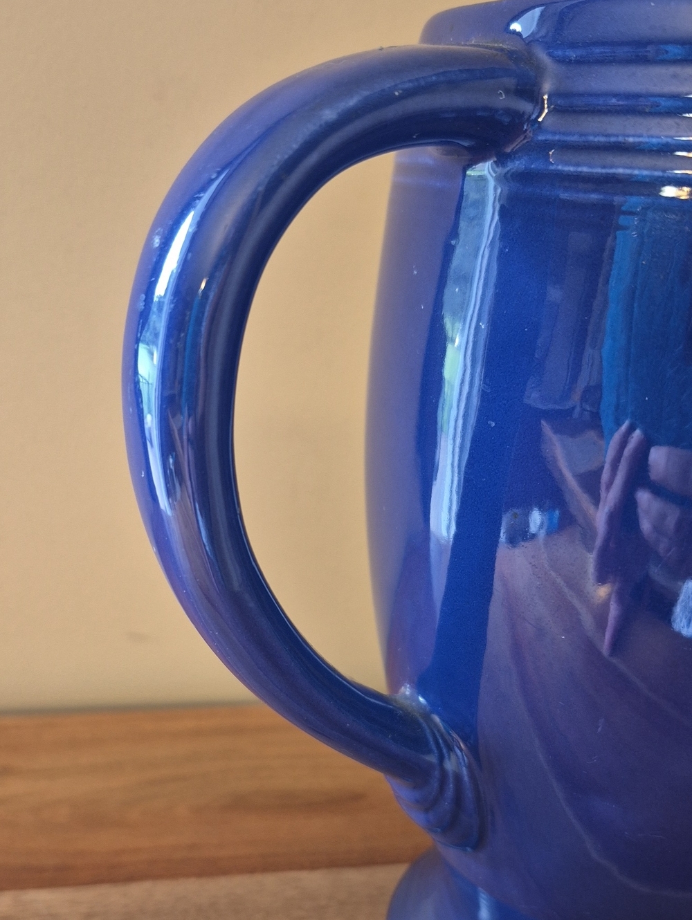 Vintage Fiestaware Cobalt Blue Coffee Pot (Has Chips) - Picture 4 of 12